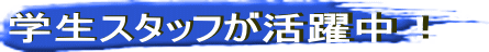 学生スタッフが活躍中！ 